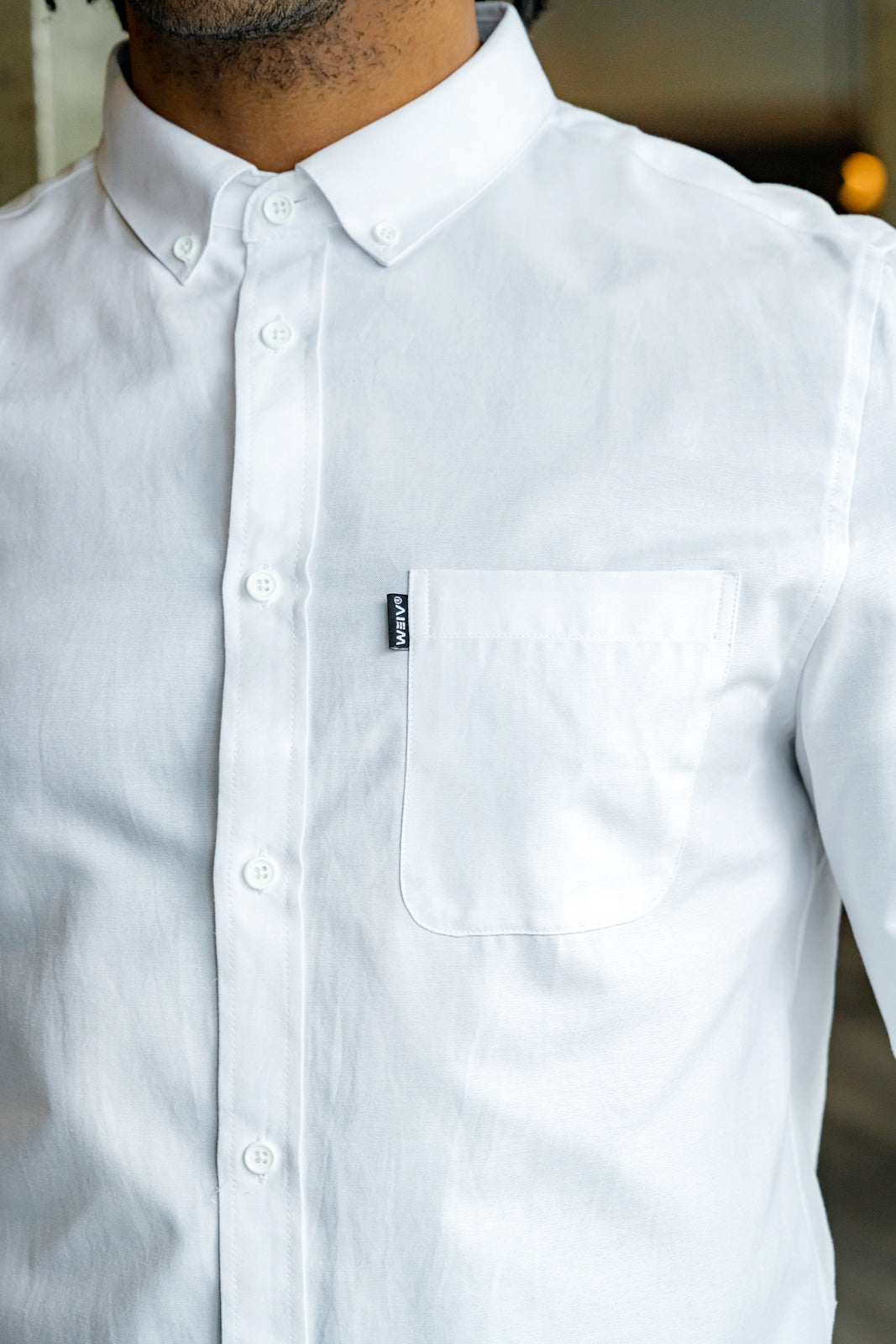 Men's Button Down Long Sleeve in White