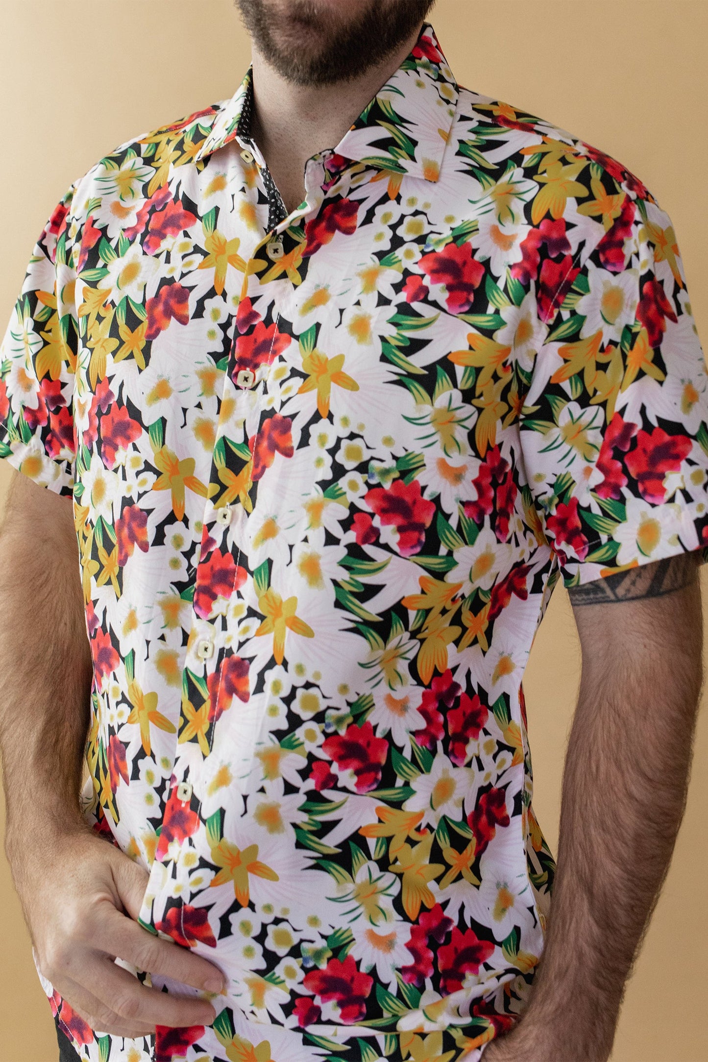Aloha Collection: Island Mellow Man Short Sleeve Button Down Shirt