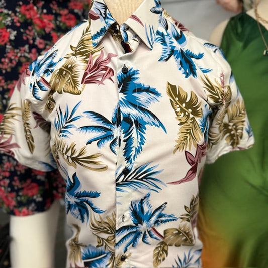 Aloha Collection: Tropical Vibe Short Sleeve Button Up Shirt