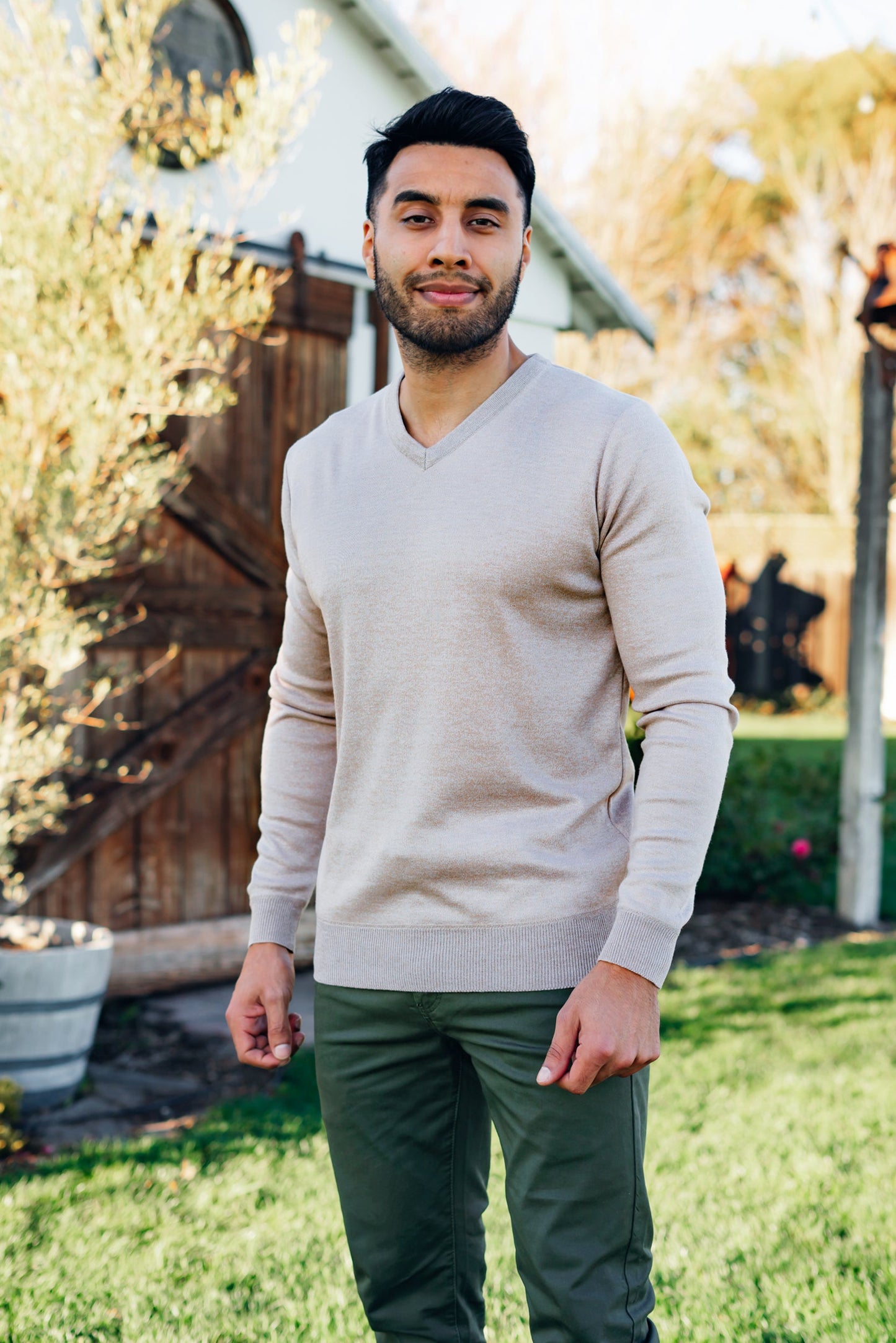 Soft Touch Chadwick V Neck Dress Sweater