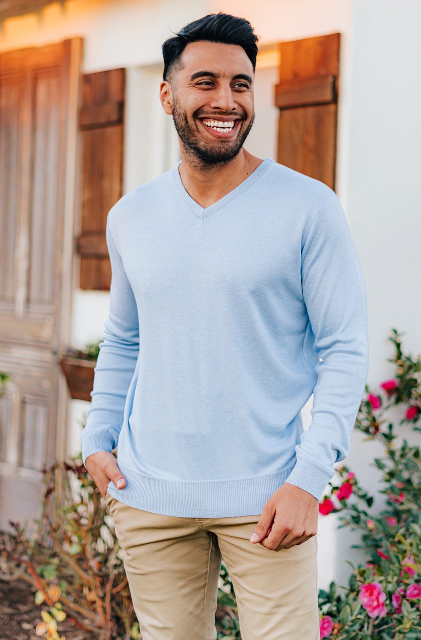 Soft Touch Chadwick V Neck Dress Sweater