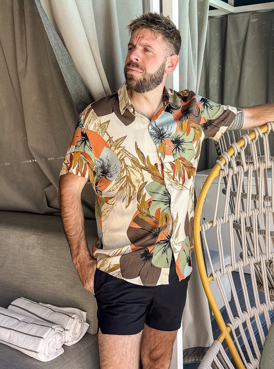 Aloha Collection: Autumn Bouquet Short Sleeve Shirt