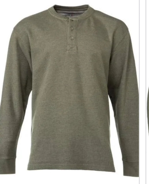 Olive Thermal Henley-LAST ONE!