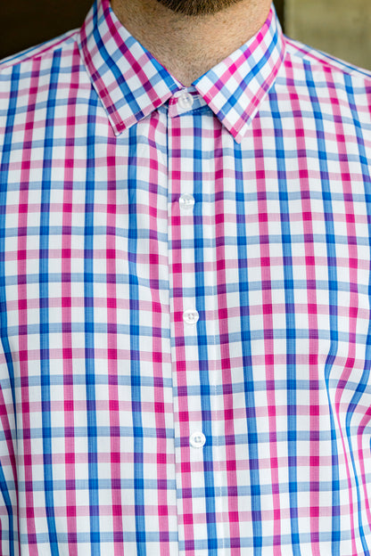 Pink Bamboo Men's Long Sleeve Button Down Shirt