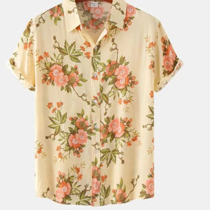 Aloha Collection: Sandy Dune Short Sleeve Button Down Shirt