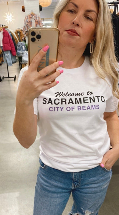 Welcome Sacramento Tee- City of Beams