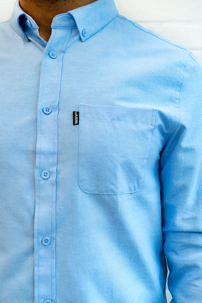 Men's Button Down Long Sleeve in Baby Blue